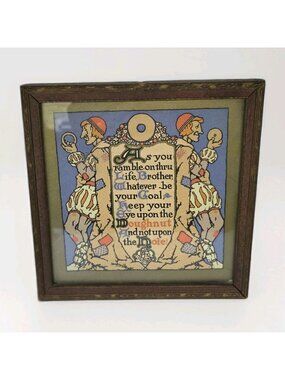 Antique 1926 First Edition Optimist Creed Doughnut Machine Corp Print Wall Art